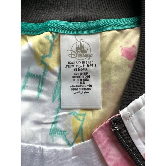 NWT Disney Cinderella Castle Tye Dye Watercolor Bomber Jacket Nylon Size Small - Picture 6 of 7